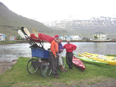 the gang after a paddle in the fjord