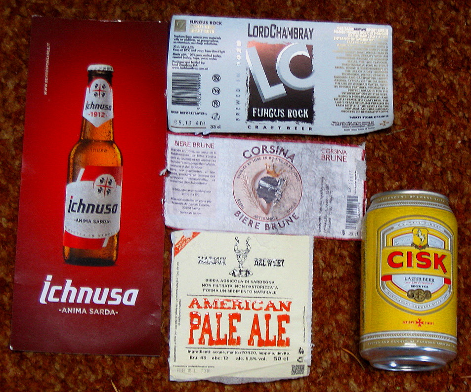 beer labels, can and advertisement