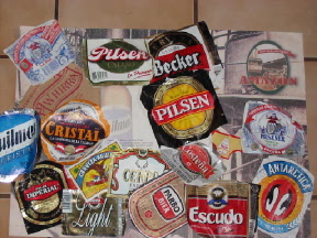 beer can collage